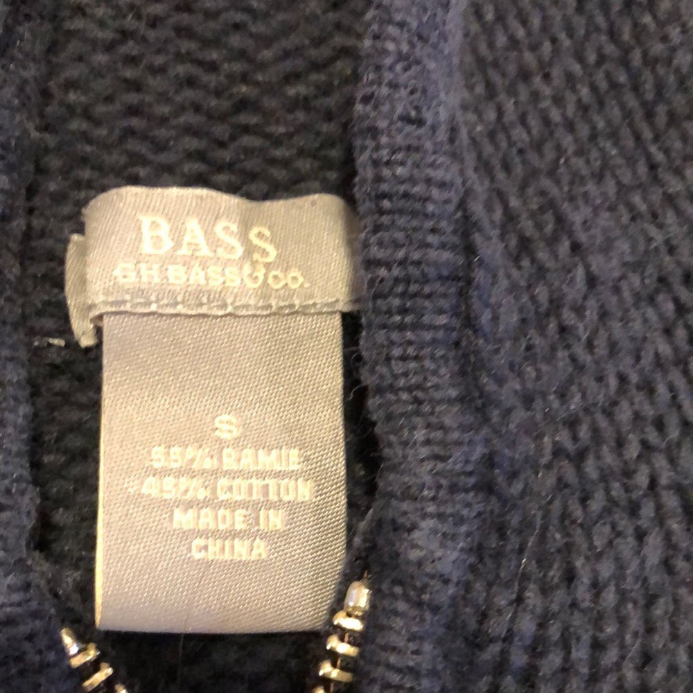 Bass Blue Zip Up Sweater with Hood girl size s small - Picture 2 of 4